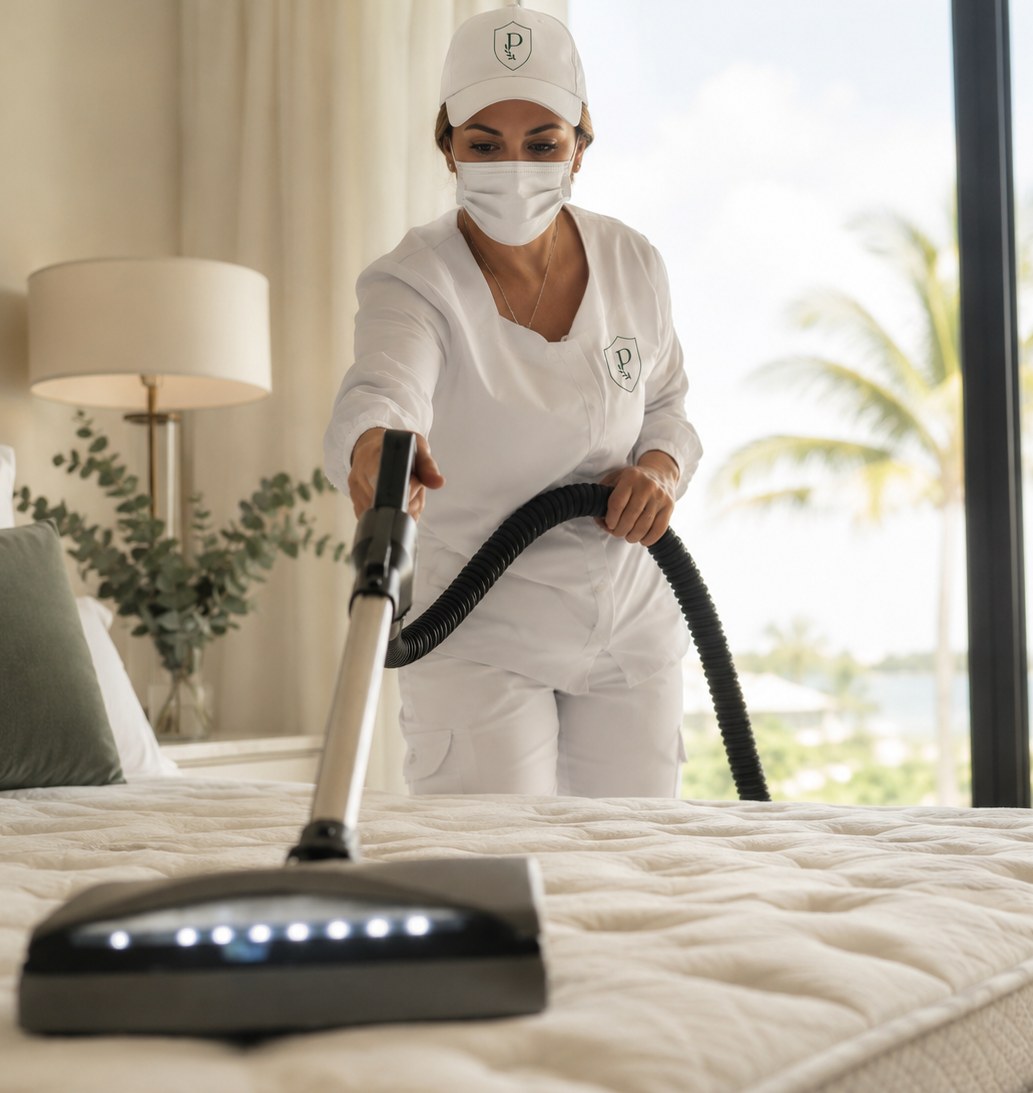Mattress care closeup