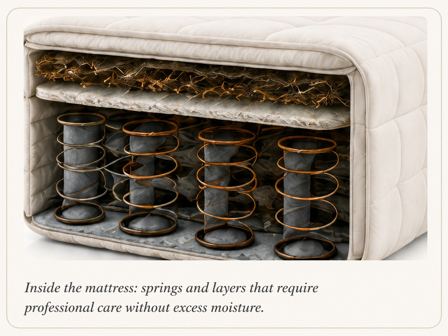 Mattress springs cutaway without text